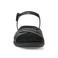 Hot Easy Spirit Dottle Flat Ankle Strap Sandals Black