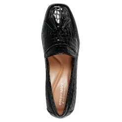Discount Easy Spirit Drew Dress Loafers BlackPatentLeatherCroco