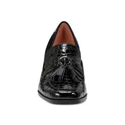Discount Easy Spirit Drew Dress Loafers BlackPatentLeatherCroco