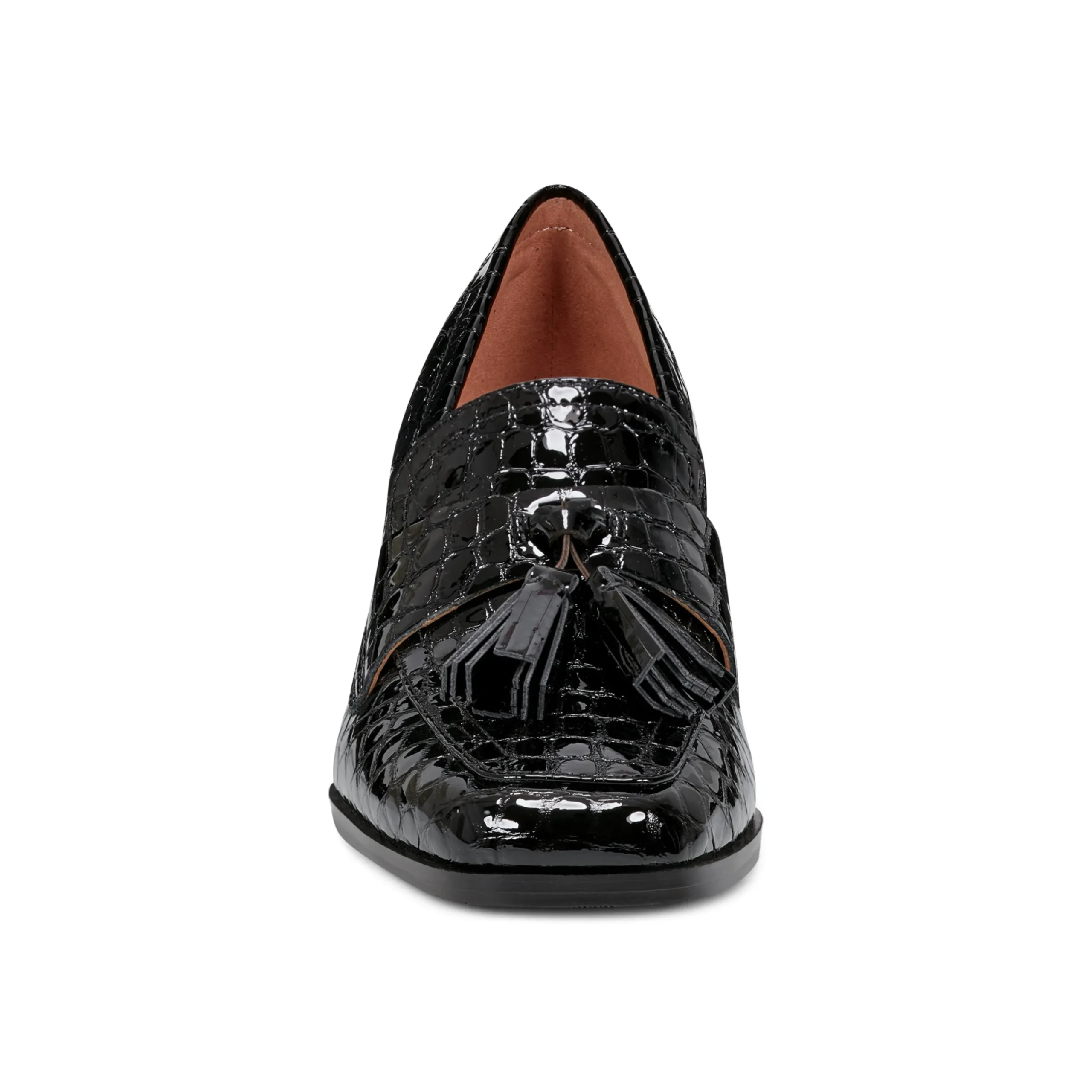 Discount Easy Spirit Drew Dress Loafers BlackPatentLeatherCroco