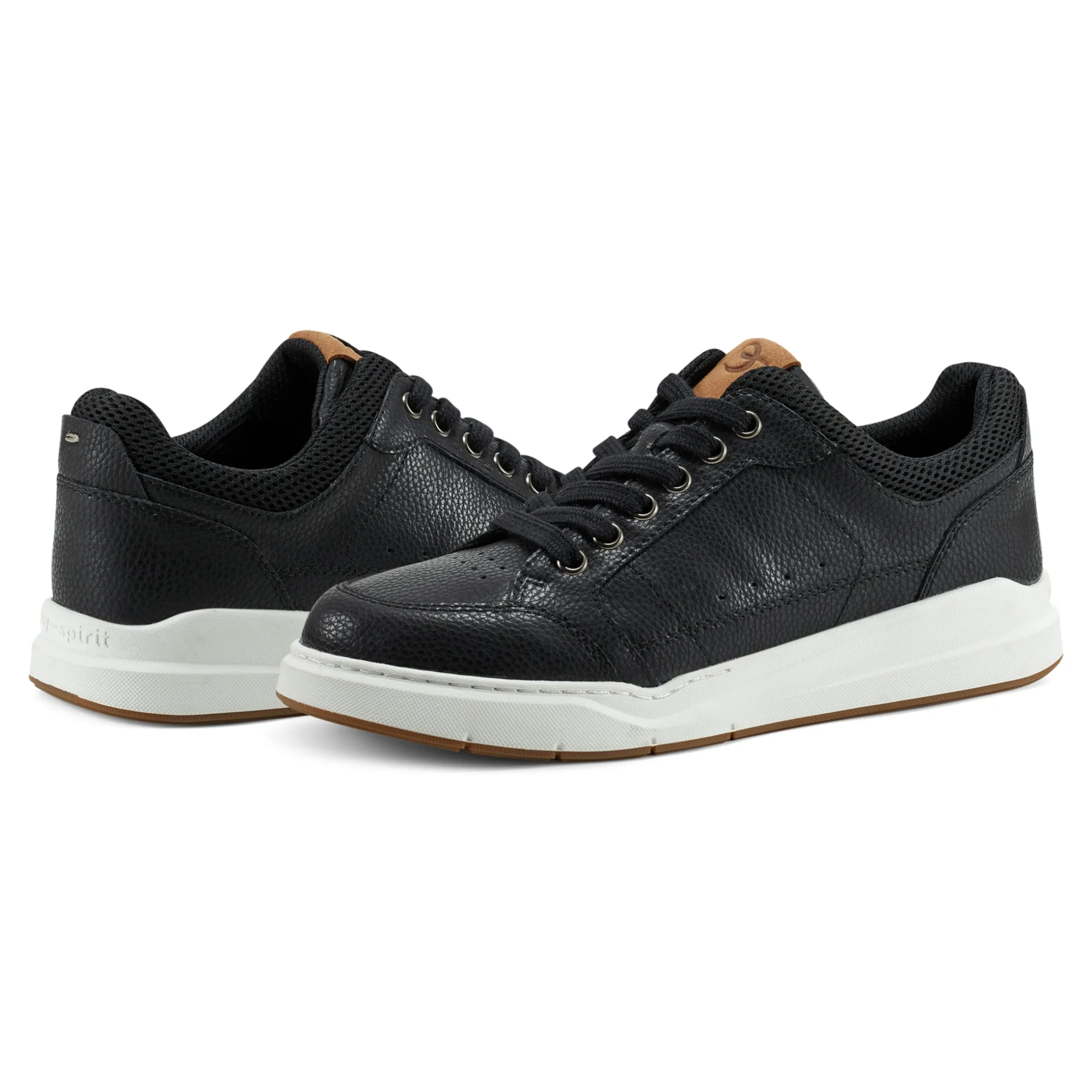 Discount Easy Spirit x Denise Austin Dilli Lace-up Court Sneakers BlackLeather