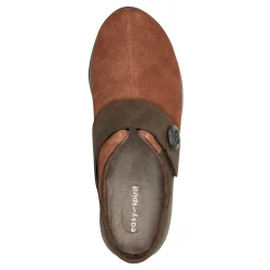 Easy Spirit Edline Slip On Casual Clogs BrownSuede