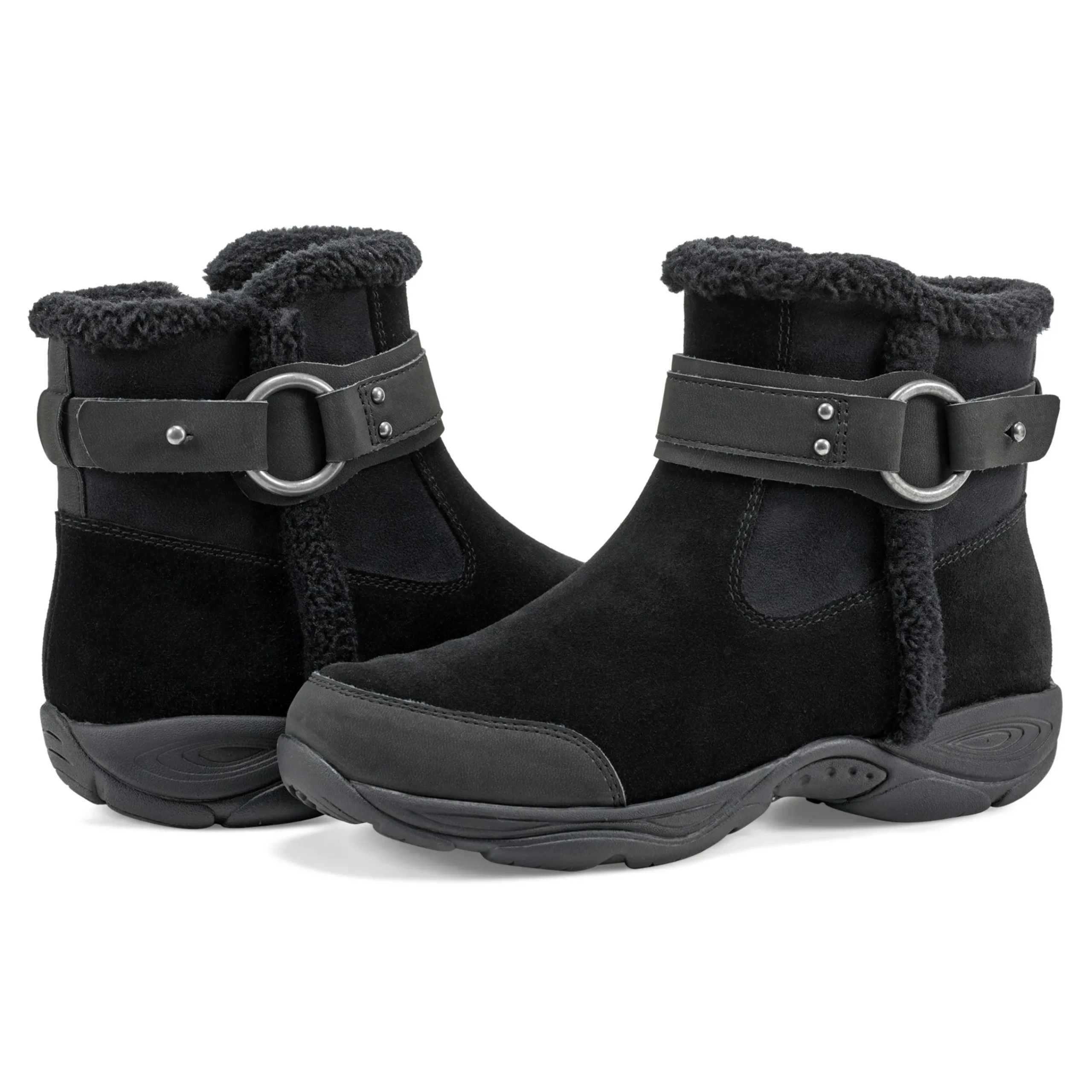 Hot Easy Spirit Elinor Cold Weather Booties BlackSuede