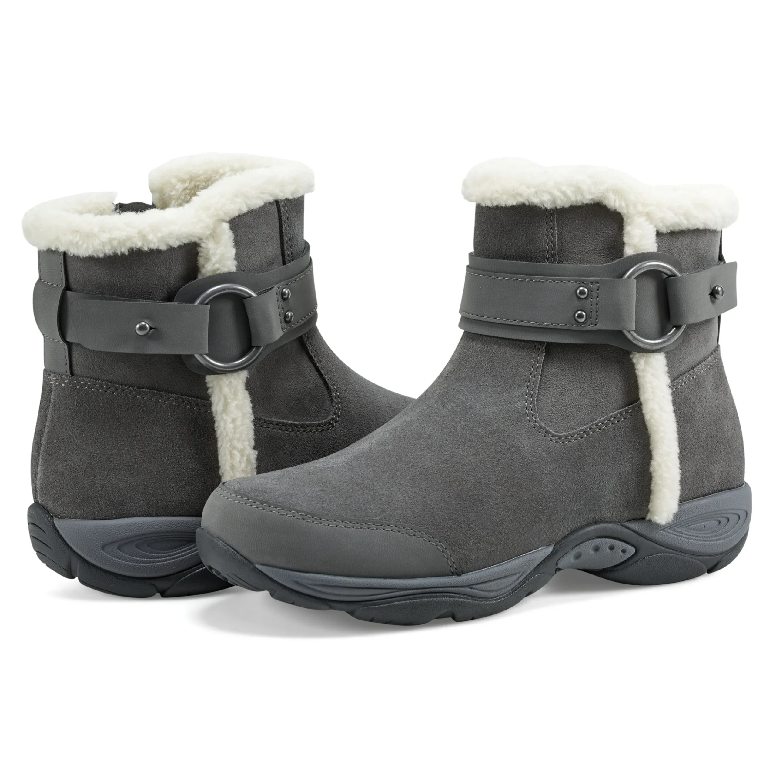 Discount Easy Spirit Elinor Cold Weather Booties GreySuede