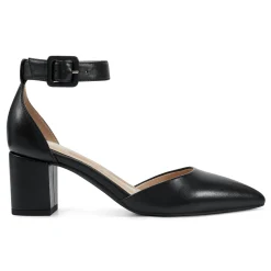 Clearance Easy Spirit Emila Ankle Strap Pumps BlackLeather