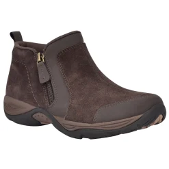 New Easy Spirit Evony Casual Booties DarkBrownSuede