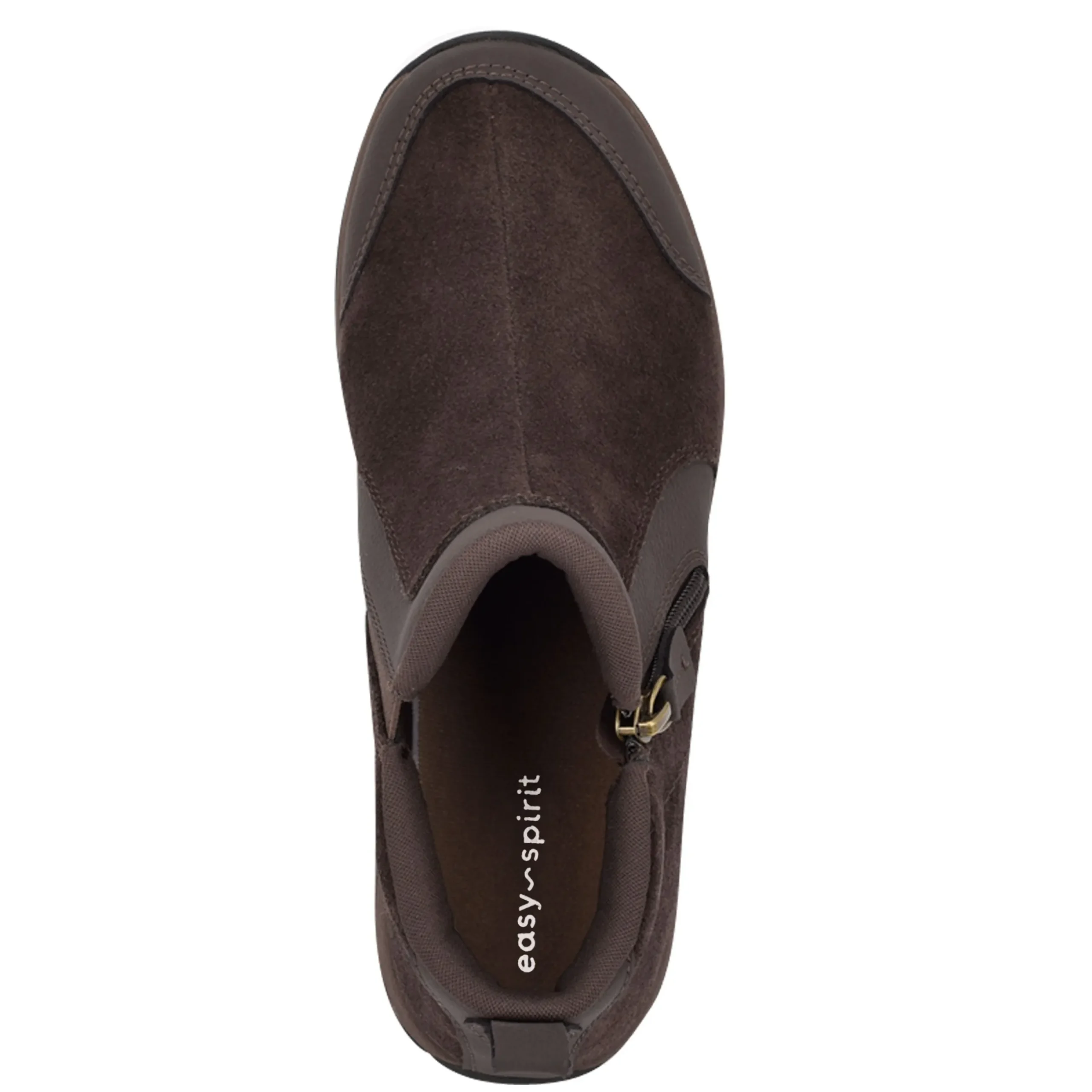 New Easy Spirit Evony Casual Booties DarkBrownSuede