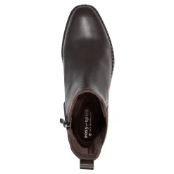 Clearance Easy Spirit Fedra Block Heel Dress Booties DarkBrownLeather