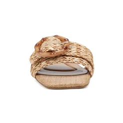 New Easy Spirit Gatlin Slide Sandals NaturalRaffia