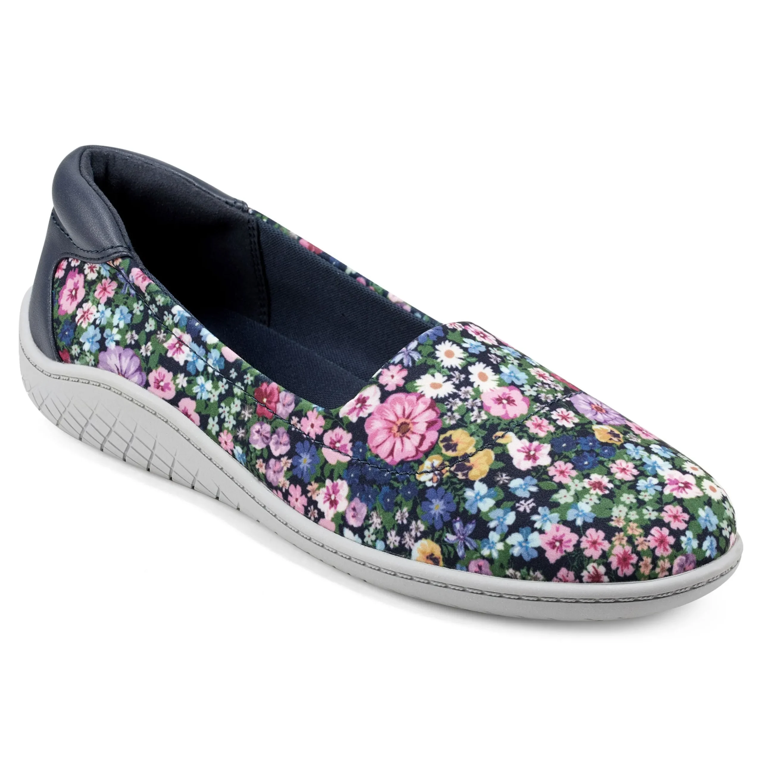 Outlet Easy Spirit Gift Slip On Flats NavyFloralPrint