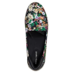 Discount Easy Spirit Gift Slip On Flats BlackFloral