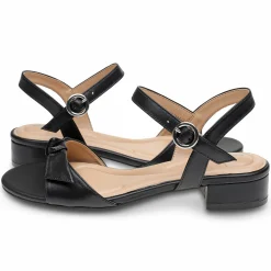 Hot Easy Spirit Ginova Block Heel Dress Sandals BlackLeather