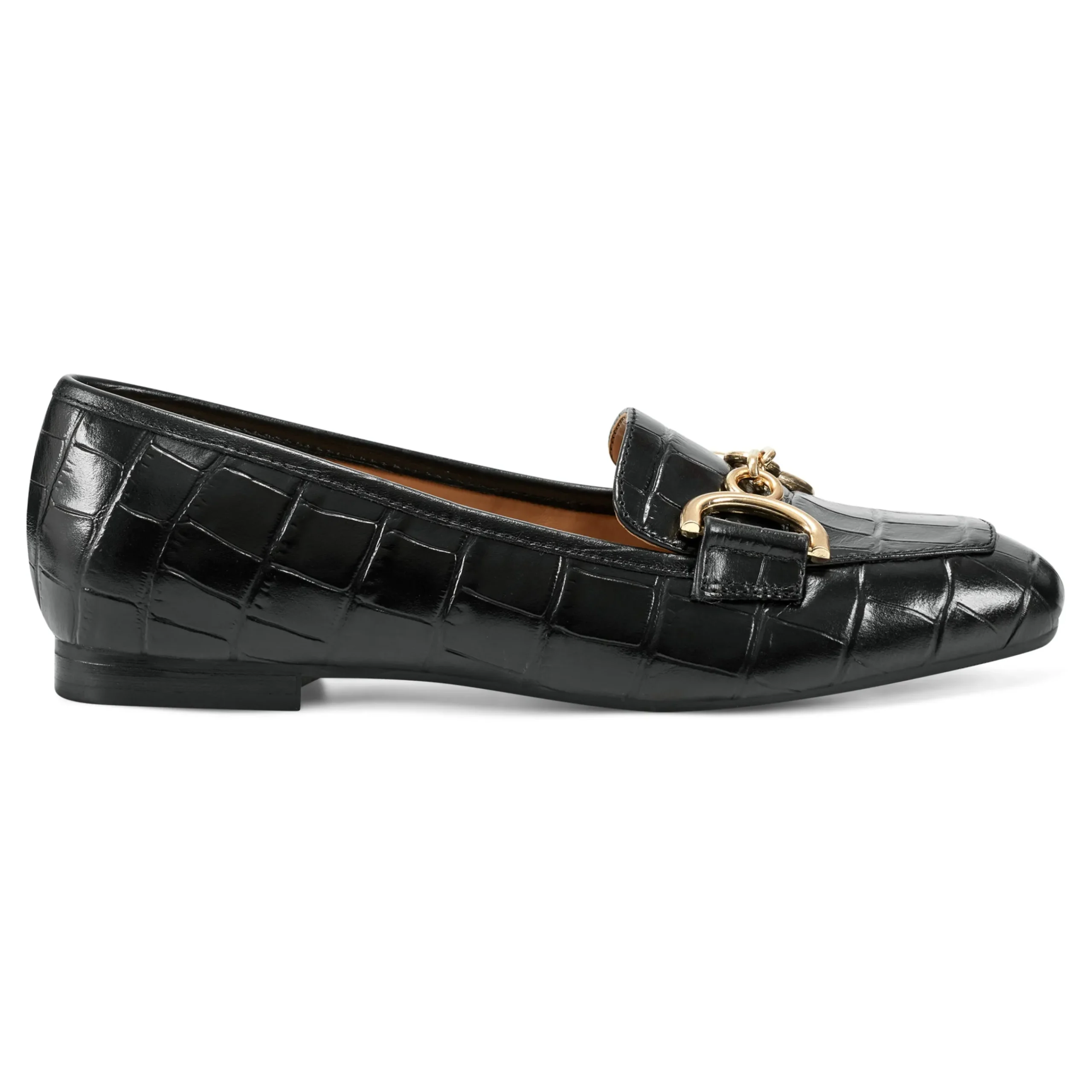 Outlet Easy Spirit Giselle Casual Loafers BlackCrocoPrint