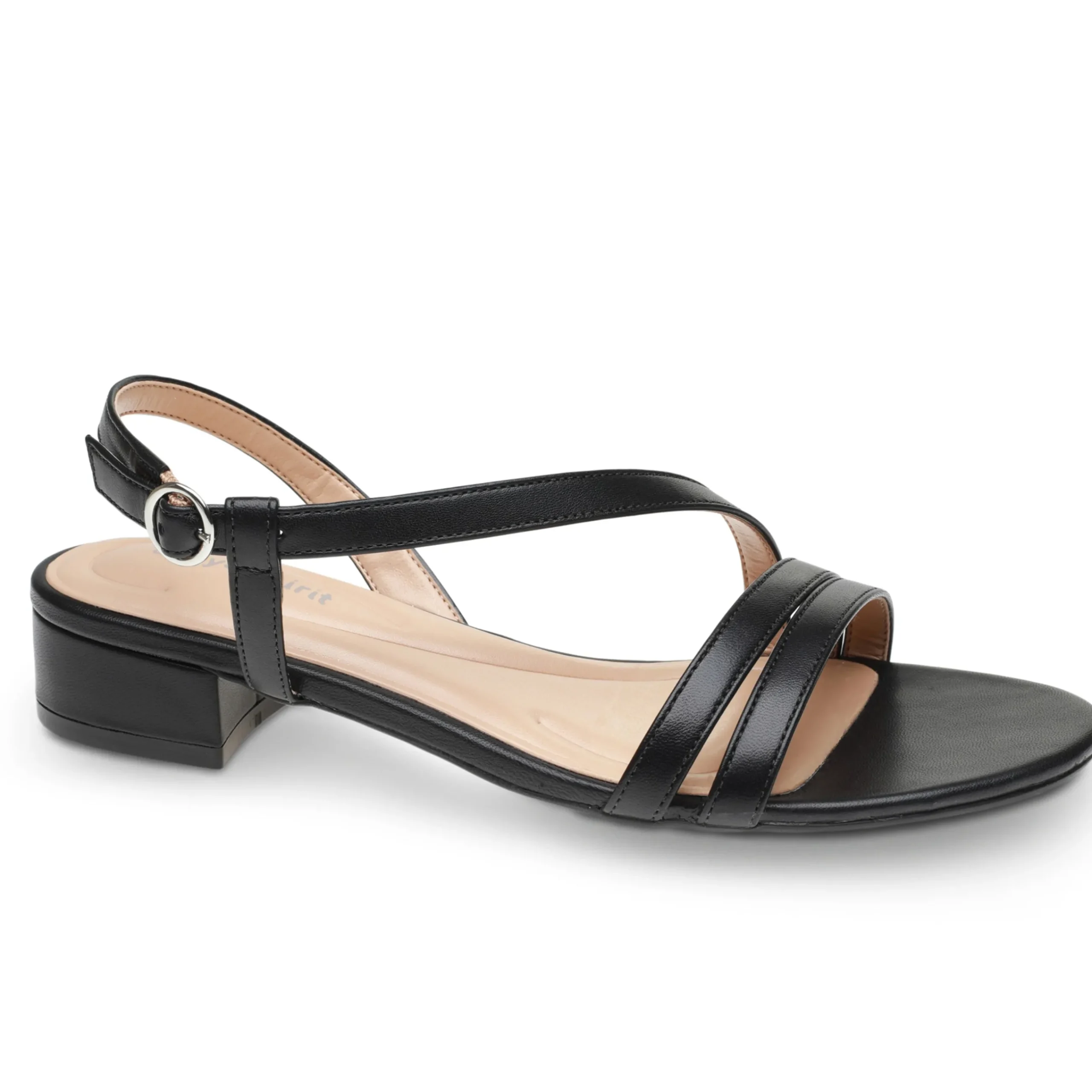Online Easy Spirit Glenni Block Heel Sandals BlackLeather