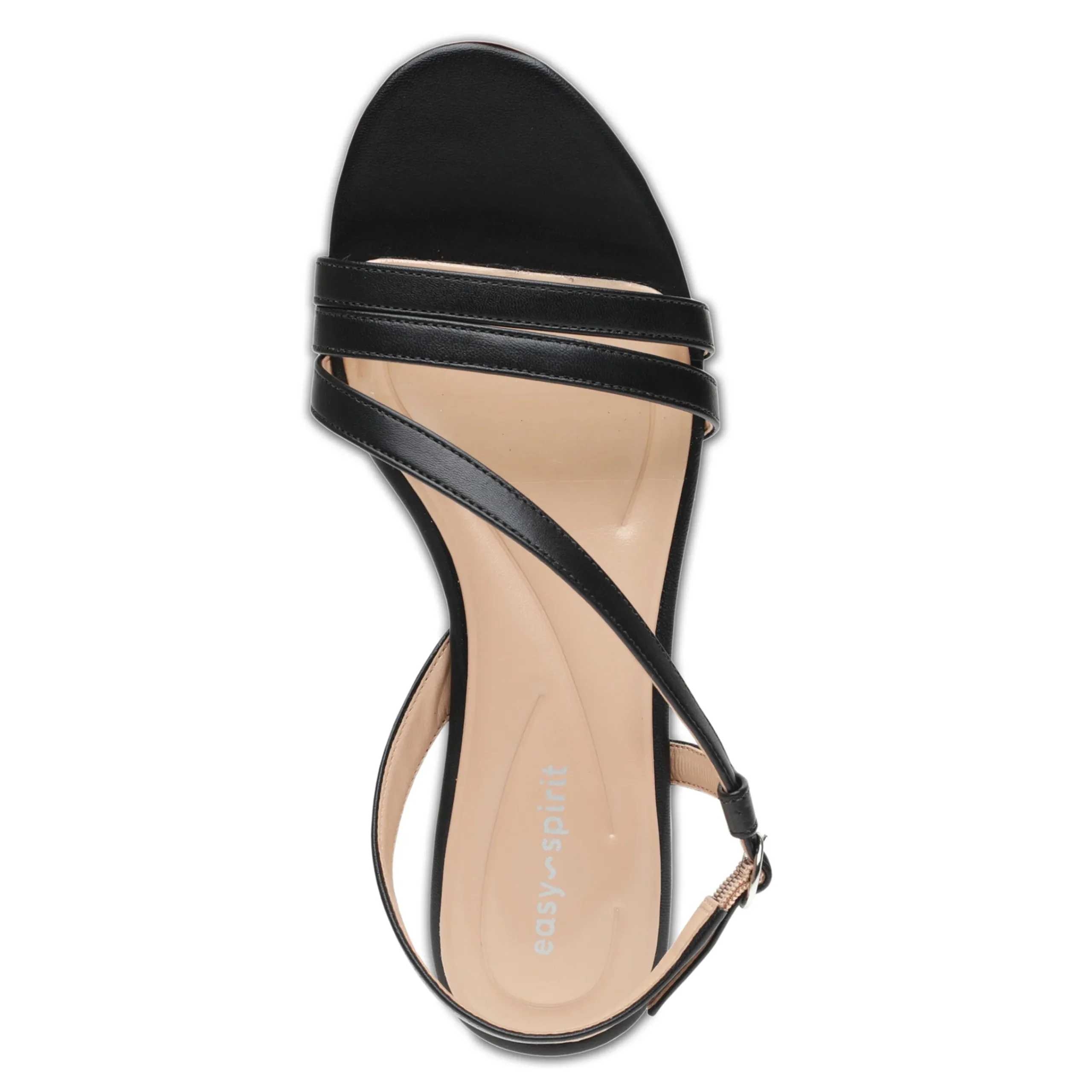 Online Easy Spirit Glenni Block Heel Sandals BlackLeather