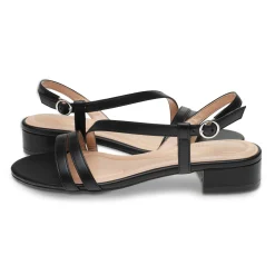 Online Easy Spirit Glenni Block Heel Sandals BlackLeather
