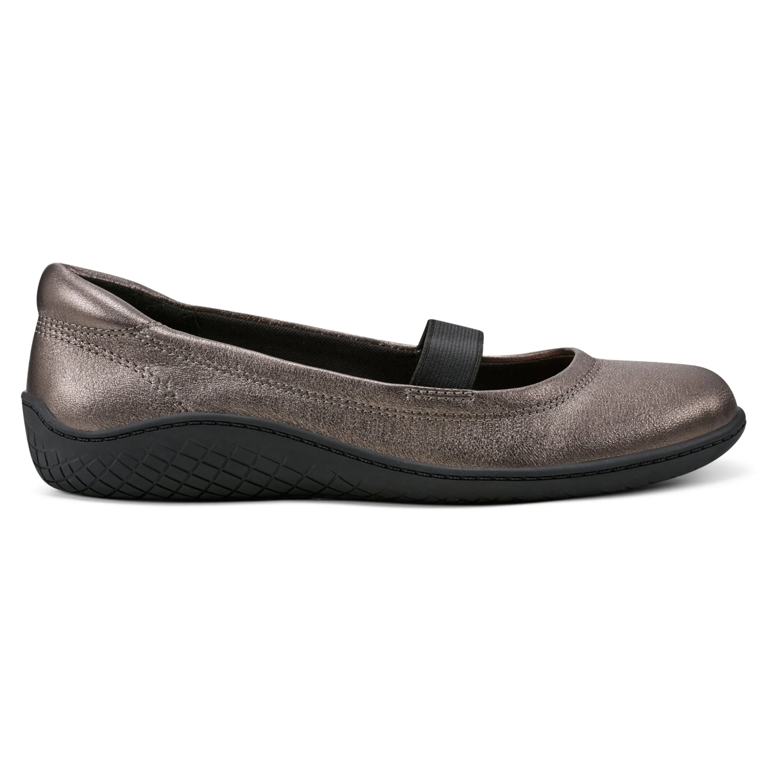Hot Easy Spirit Golden Mary Jane Casual Ballet Flats PewterLeather