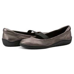 Hot Easy Spirit Golden Mary Jane Casual Ballet Flats PewterLeather