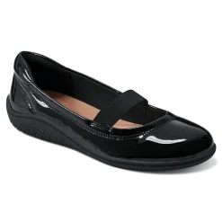 Outlet Easy Spirit Golden Mary Jane Casual Ballet Flats BlackPatentLeather