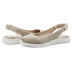 Outlet Easy Spirit Gracee Slingback Walking Shoes MediumNaturalMetallic