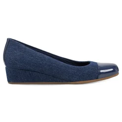 Hot Easy Spirit Gracey Wedge Heels DarkDenim