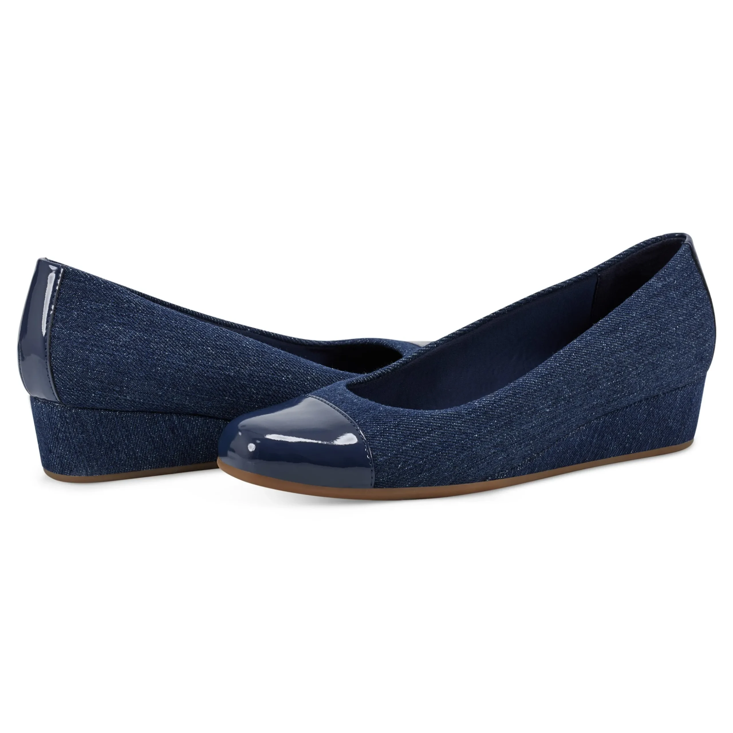 Hot Easy Spirit Gracey Wedge Heels DarkDenim
