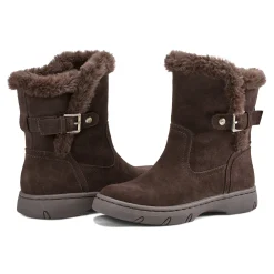 Best Easy Spirit Graye Cold Weather Booties DarkBrownSuede