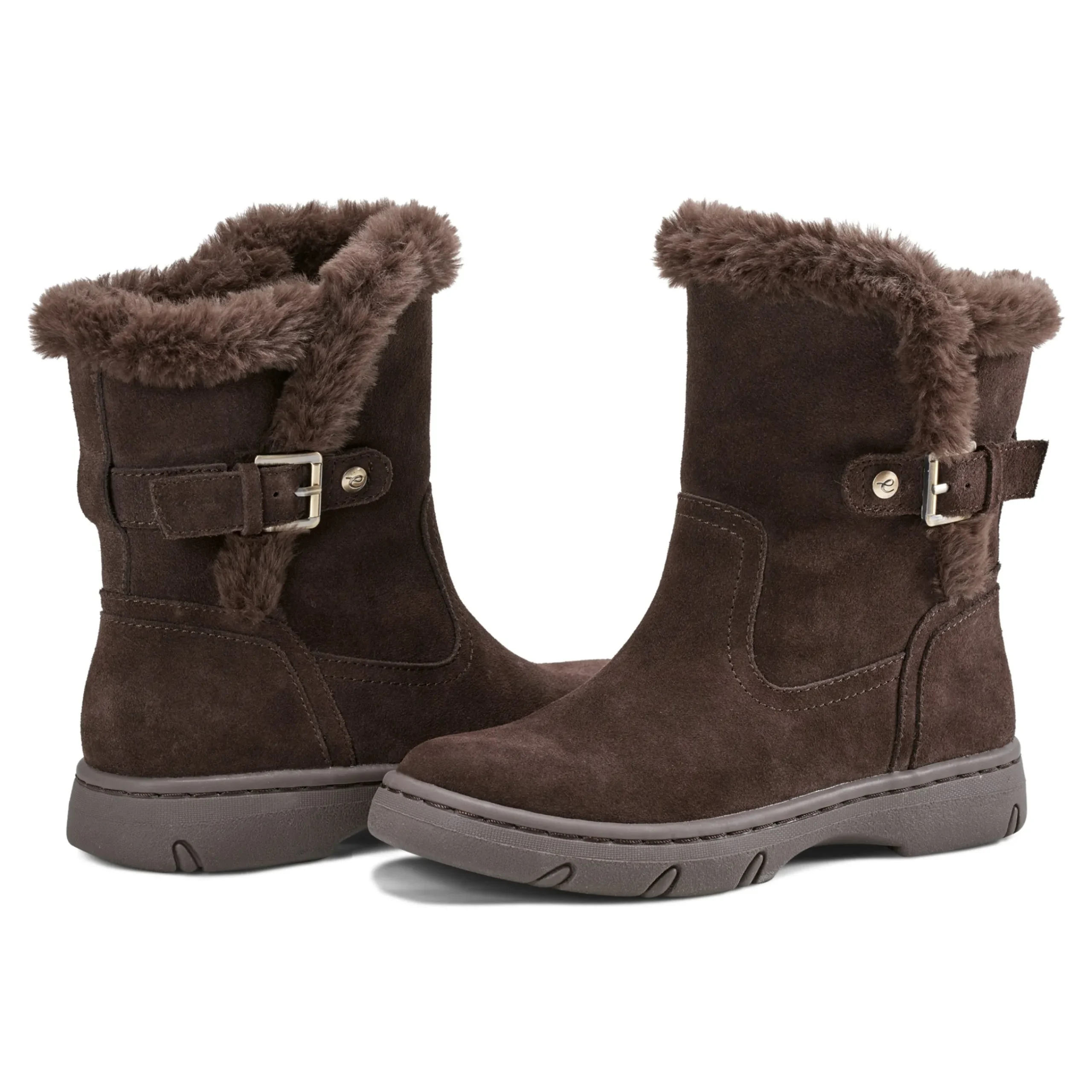 Best Easy Spirit Graye Cold Weather Booties DarkBrownSuede