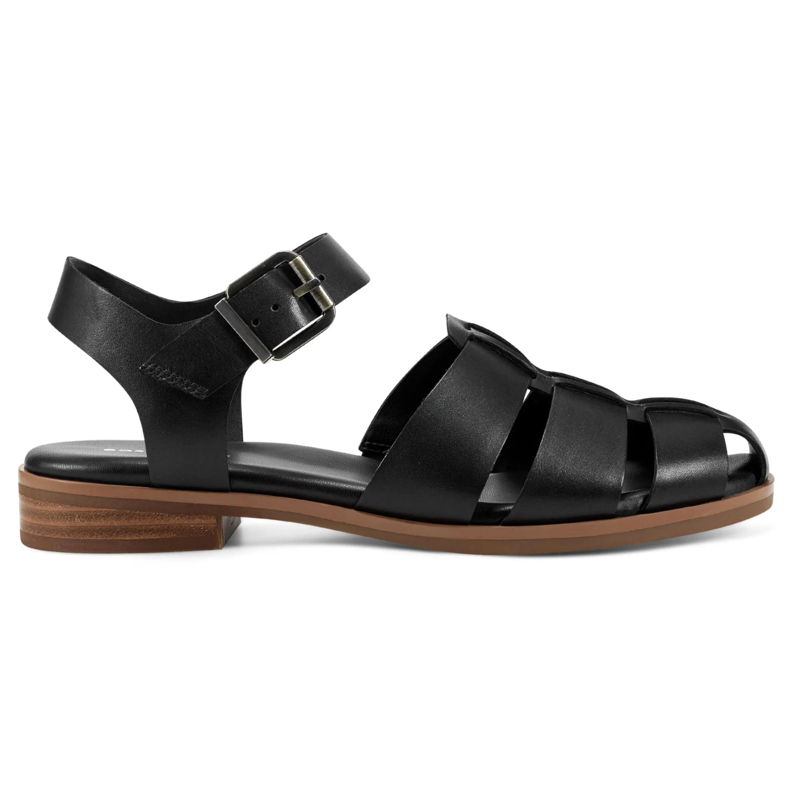 Best Easy Spirit Gretty Fisherman Sandals BlackLeather