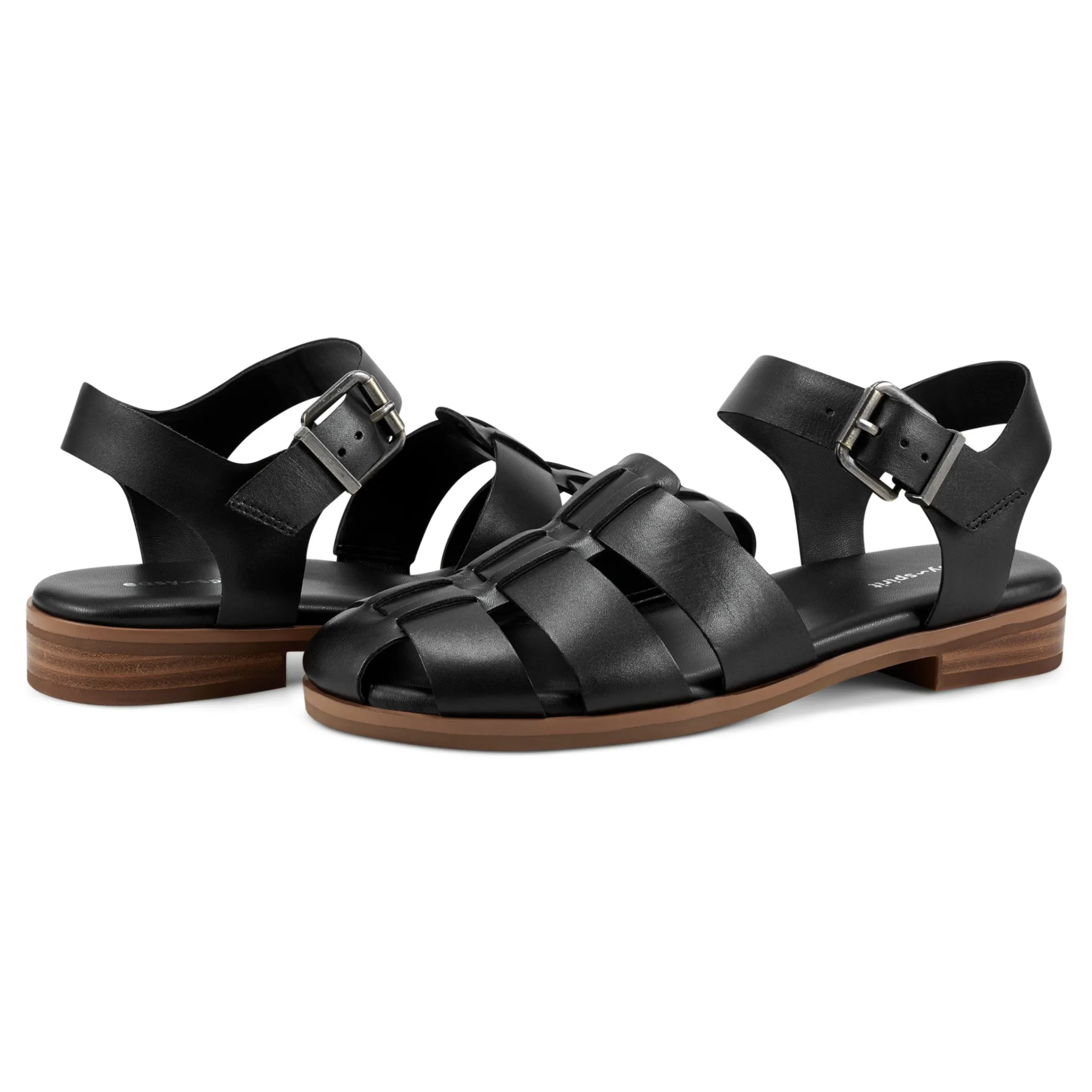 Best Easy Spirit Gretty Fisherman Sandals BlackLeather