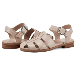Sale Easy Spirit Gretty Fisherman Sandals TanCroco