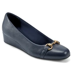 Easy Spirit Guliana Wedge Heels NavyLeather