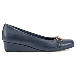Easy Spirit Guliana Wedge Heels NavyLeather