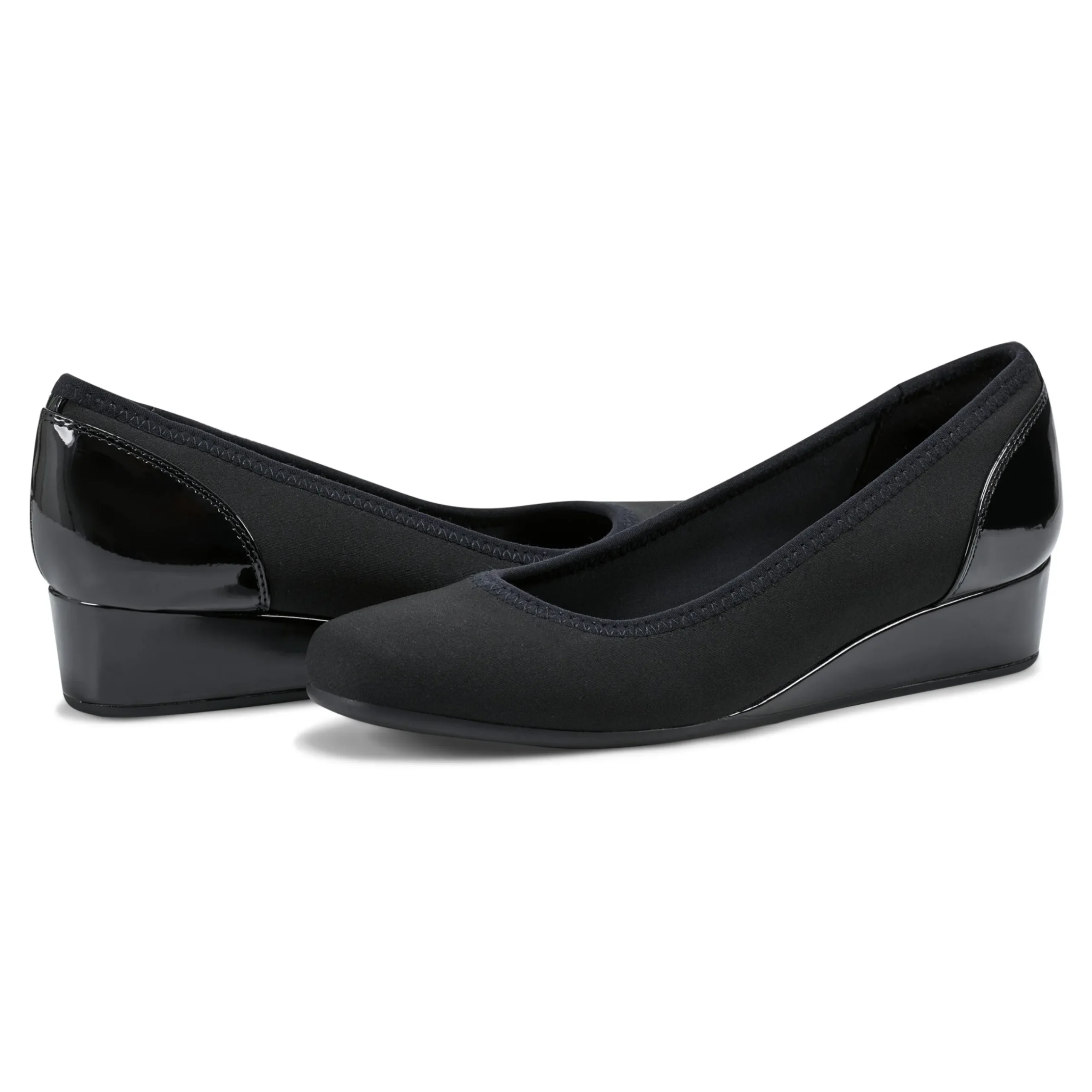 Discount Easy Spirit Gwenyth Slip On Wedges Black