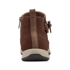 Clearance Easy Spirit Hadely Ankle Booties BrownSuede