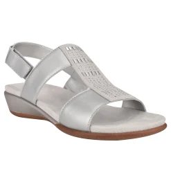 Easy Spirit Hazel Flat Sandals Silver