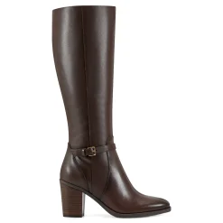 Discount Easy Spirit Imani Block Heel Boots BrownLeather
