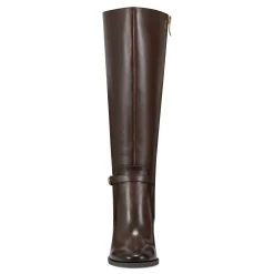 Discount Easy Spirit Imani Block Heel Boots BrownLeather