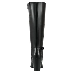 Sale Easy Spirit Imani Block Heel Boots BlackLeather