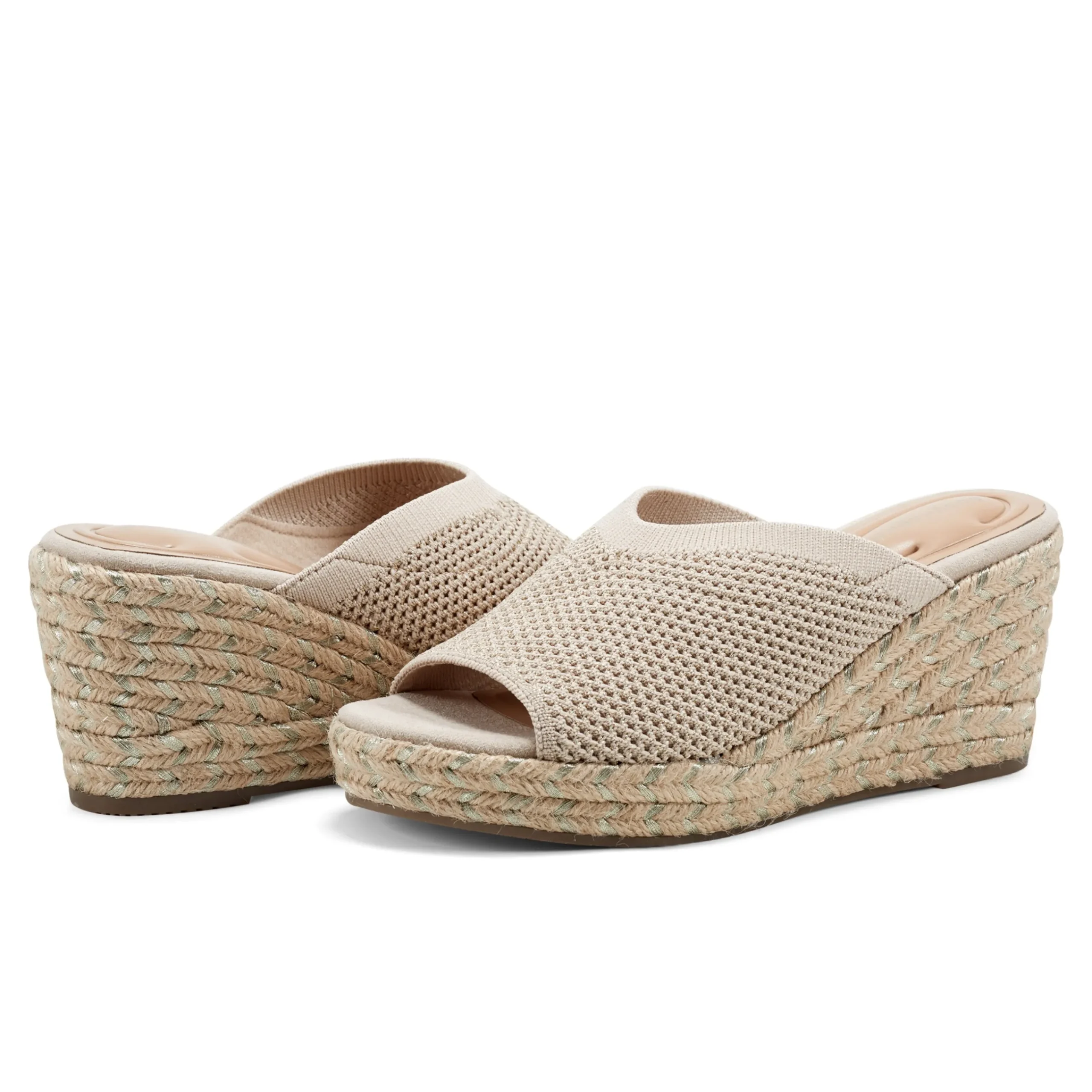 Discount Easy Spirit Jalen Espadrille Wedge Sandals Natural
