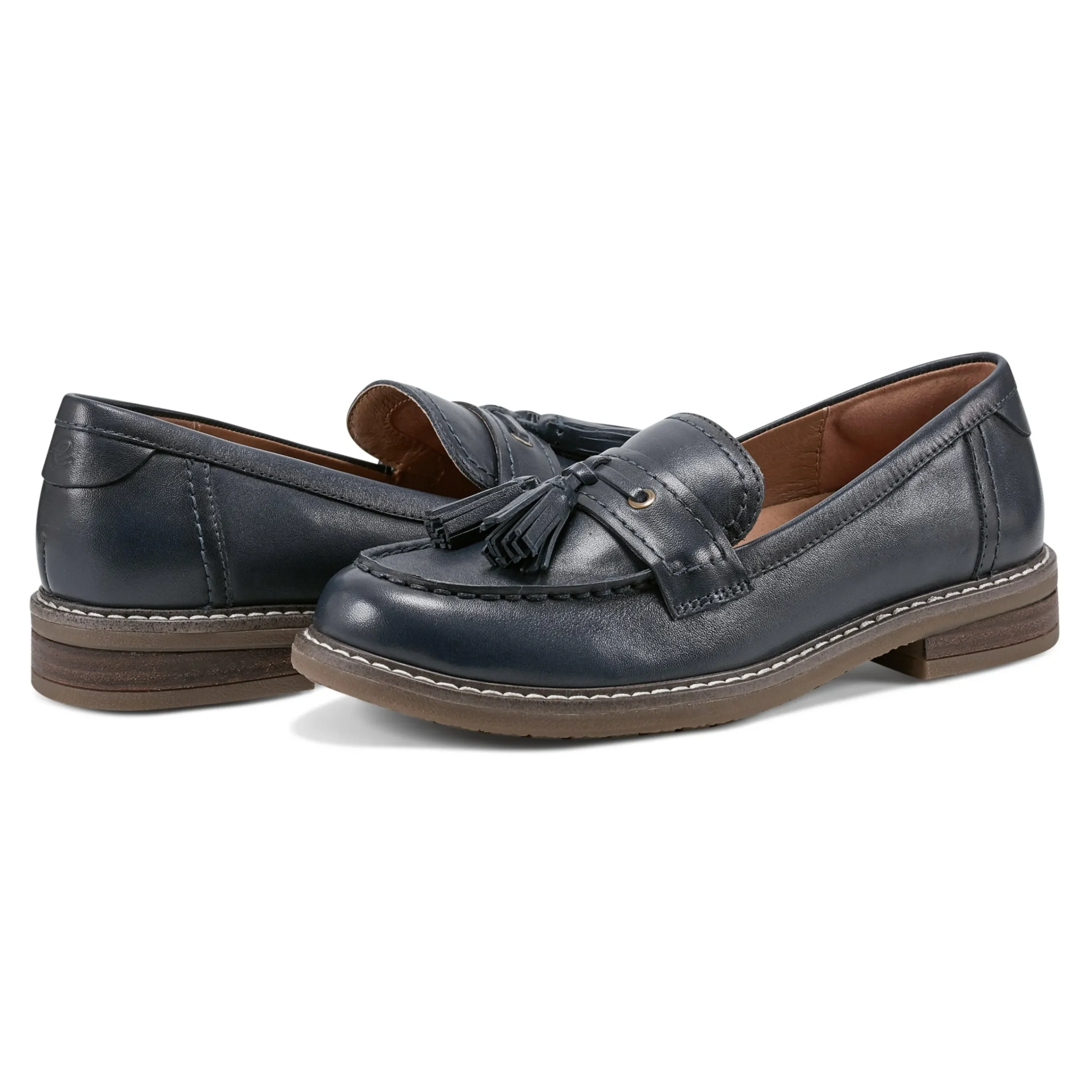Online Easy Spirit Janelle Casual Loafers NavyLeather