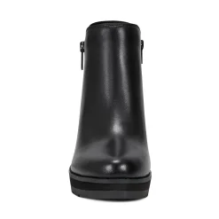 Sale Easy Spirit Jayda Casual Wedge Booties BlackLeather