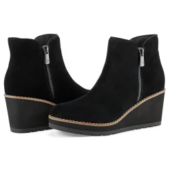 Clearance Easy Spirit Jayda Casual Wedge Booties BlackSuede