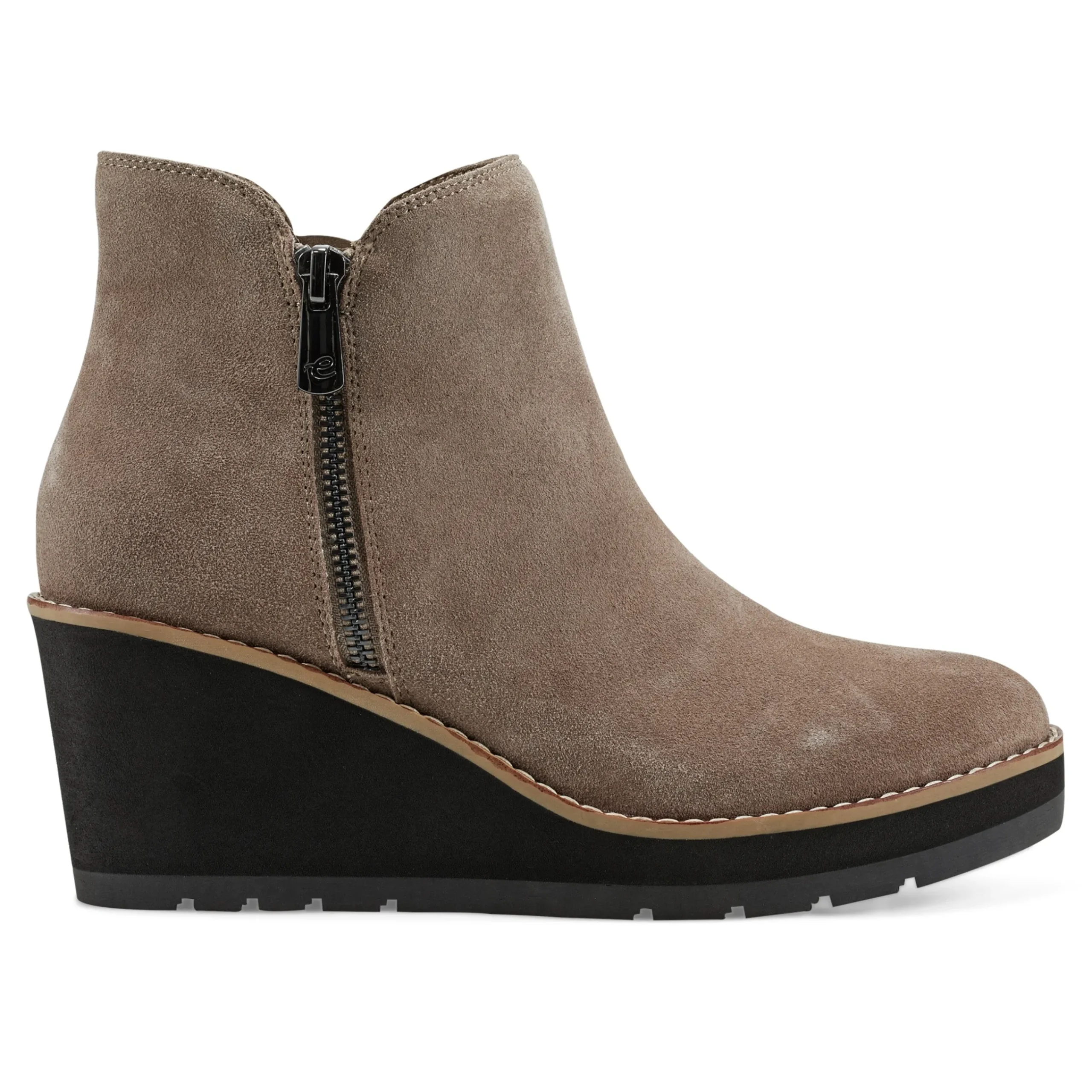 Best Easy Spirit Jayda Casual Wedge Booties TaupeSuede