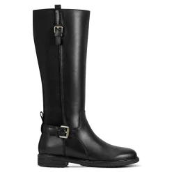 Hot Easy Spirit Jema Tall Shaft Casual Boots BlackLeather