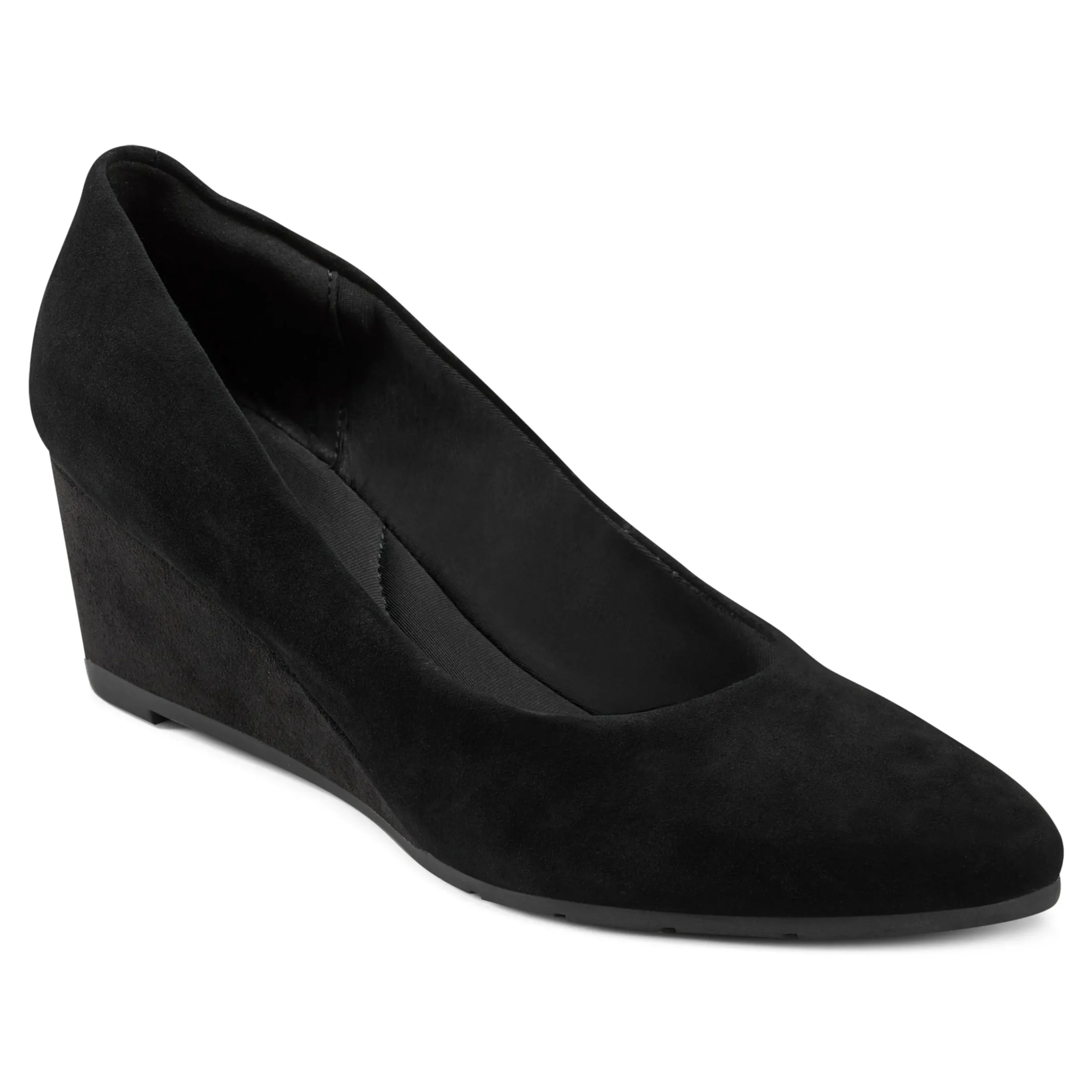 Hot Easy Spirit Jinger Dress Wedges BlackSuede