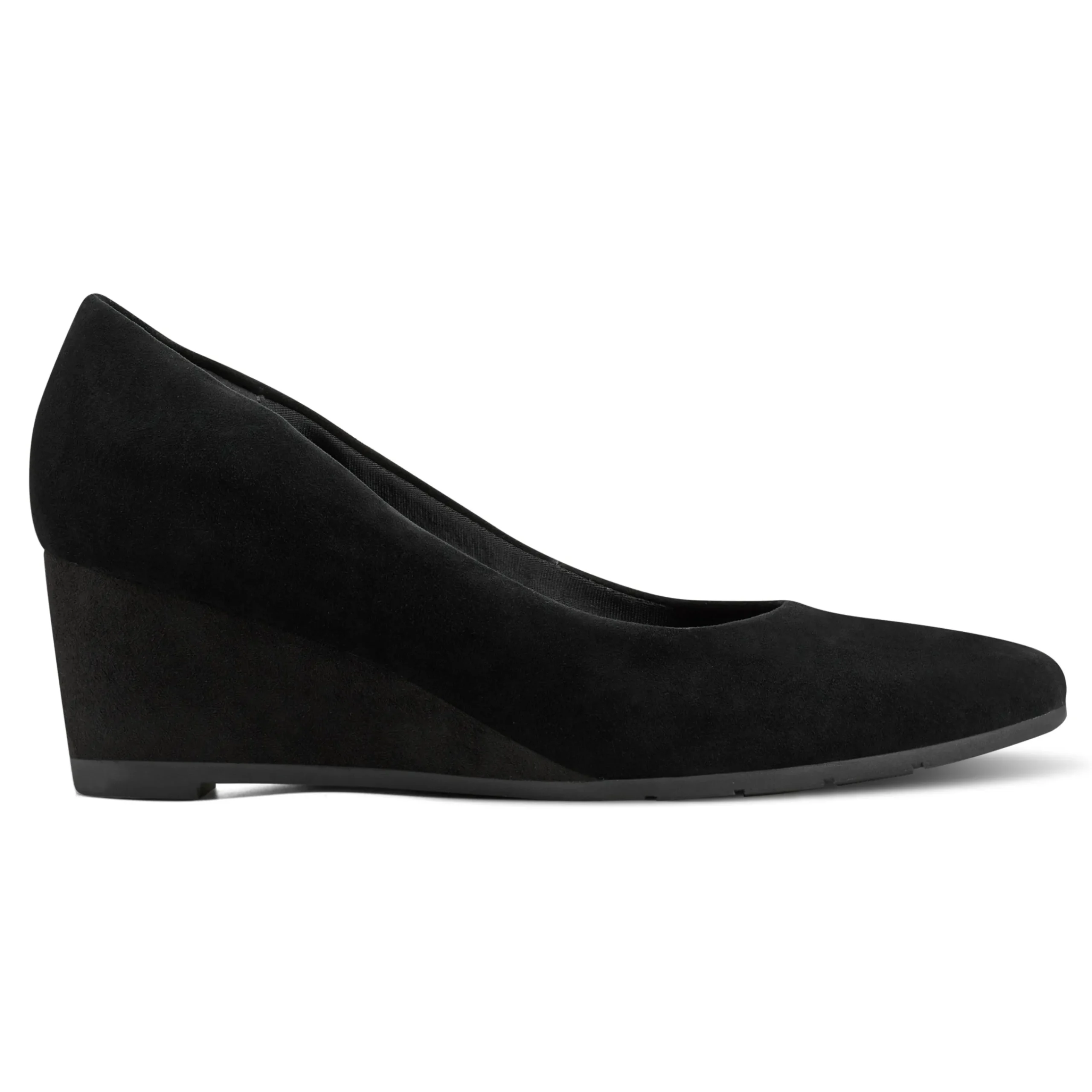Hot Easy Spirit Jinger Dress Wedges BlackSuede