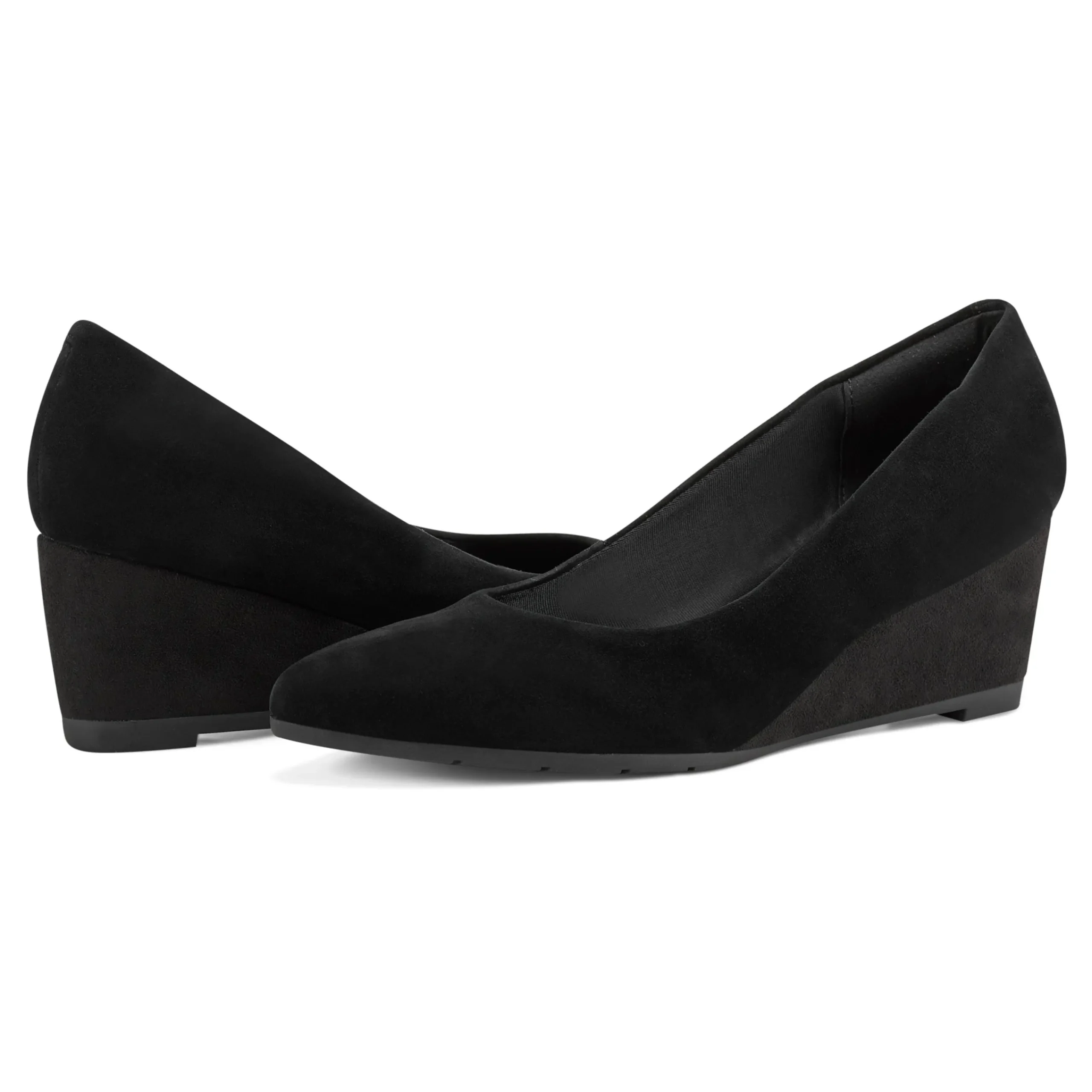 Hot Easy Spirit Jinger Dress Wedges BlackSuede