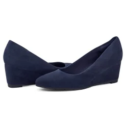 Clearance Easy Spirit Jinger Dress Wedges NavySuede