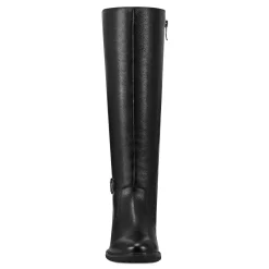 Easy Spirit Juana Block Heel Casual Boots BlackLeather
